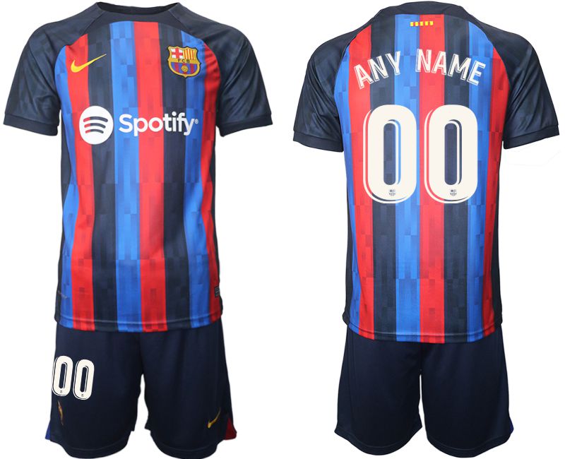 Men 2022-2023 Club Barcelona home blue customized Soccer Jersey->barcelona jersey->Soccer Club Jersey